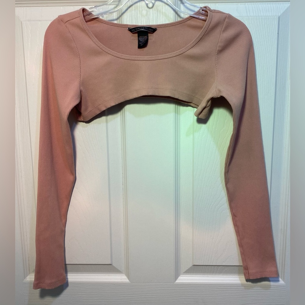Victoria's Secret Women Peach Ribbed
Cotton Blend Shrug Bolero
Small Crop Top